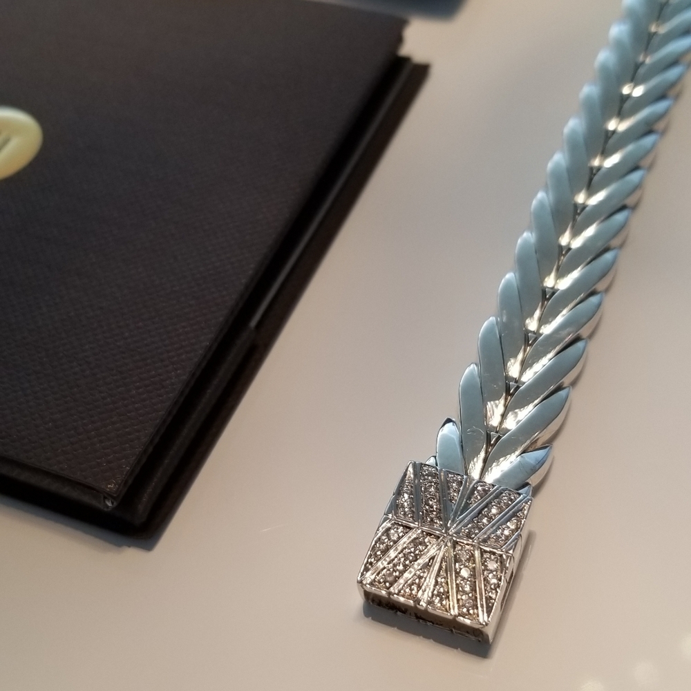 John Hardy Diamond & Silver Bracelet